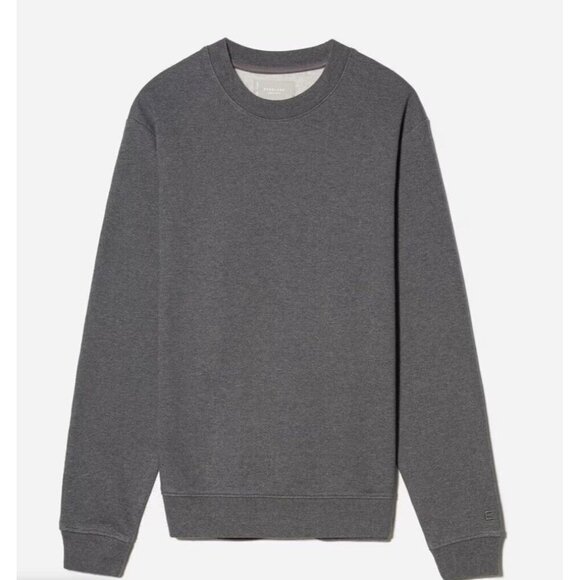 Men’s Everlane Organic Cotton Track Crewneck Sweatshirt renew Small S New Gray - Picture 1 of 4